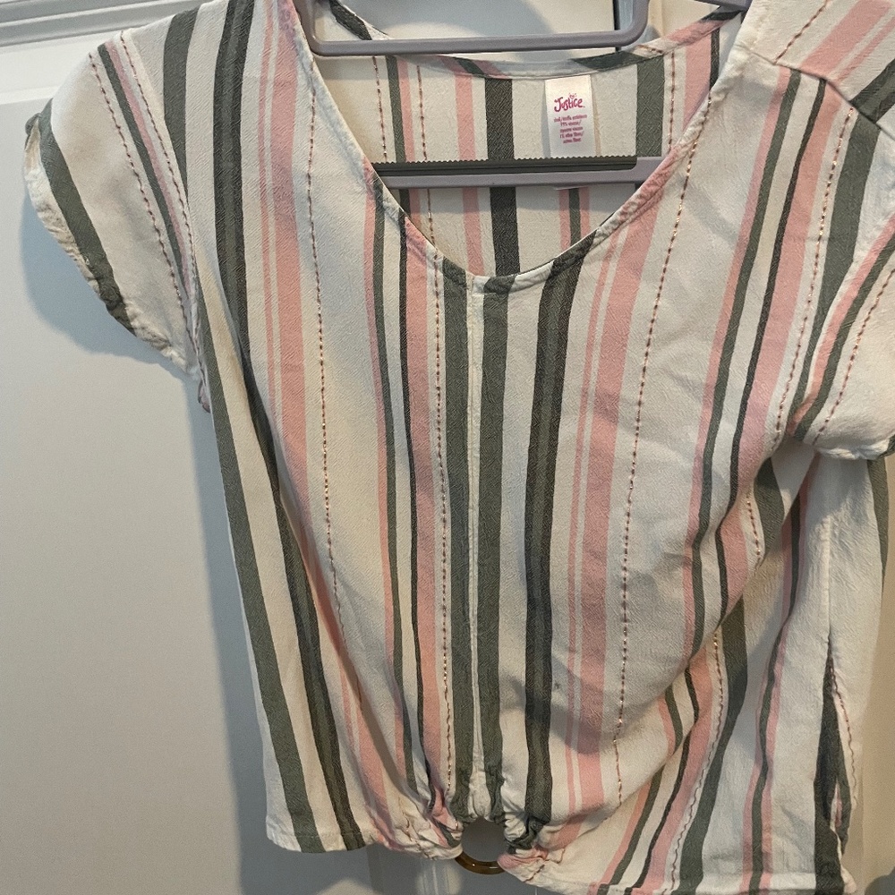 justice striped shirt